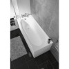 Medium Oak Left Hand Vanity Unit Bathroom Suite with Bath