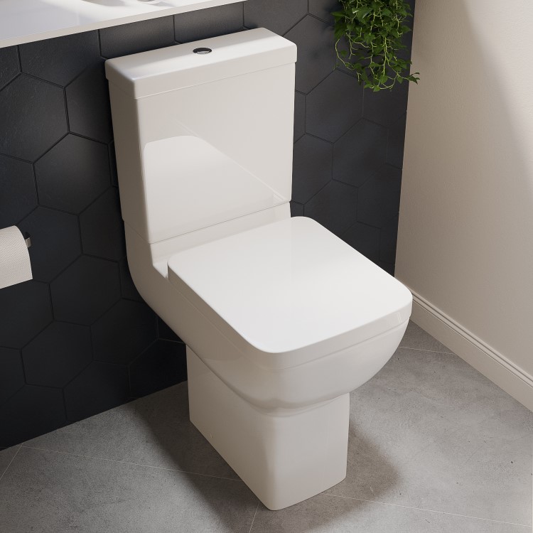 Close Coupled Comfort Height Toilet with Soft Close Seat - Seren