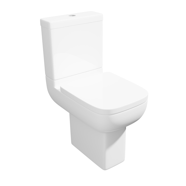 Close Coupled Comfort Height Toilet with Soft Close Seat - Seren