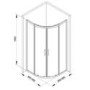 1000 x 1000mm Taylor & Moore Quadrant Shower Enclosure with Twin Sliding Doors & Acrylic Capped Stone Shower Tray 