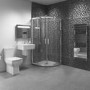 800 x 800mm Quadrant Shower Enclosure Suite with Square Toilet & Wall Mount Sink