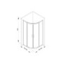 800 x 800mm Shower Enclosure Bathroom Suite with Curved Toilet & Wall Mount Basin