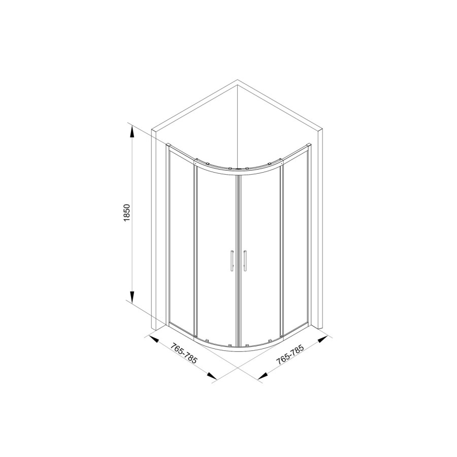 800 x 800mm Shower Enclosure Bathroom Suite with Curved Toilet & Wall Mount Basin