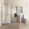 800 x 800mm Shower Enclosure Suite with Curved Toilet &amp; Basin