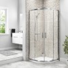 900 x 900mm Quadrant Shower Enclosure with Twin Sliding Doors &amp; Acrylic Capped Stone Shower Tray