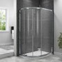 Taylor & Moore Offset Reversible Quadrant Shower Enclosure with Twin Sliding Doors 800 x 900mm & Offset Quadrant Acrylic Capped Stone Shower Tray