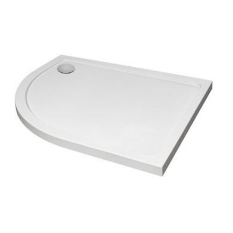 Taylor & Moore Offset Reversible Quadrant Shower Enclosure with Twin Sliding Doors 800 x 900mm & Offset Quadrant Acrylic Capped Stone Shower Tray