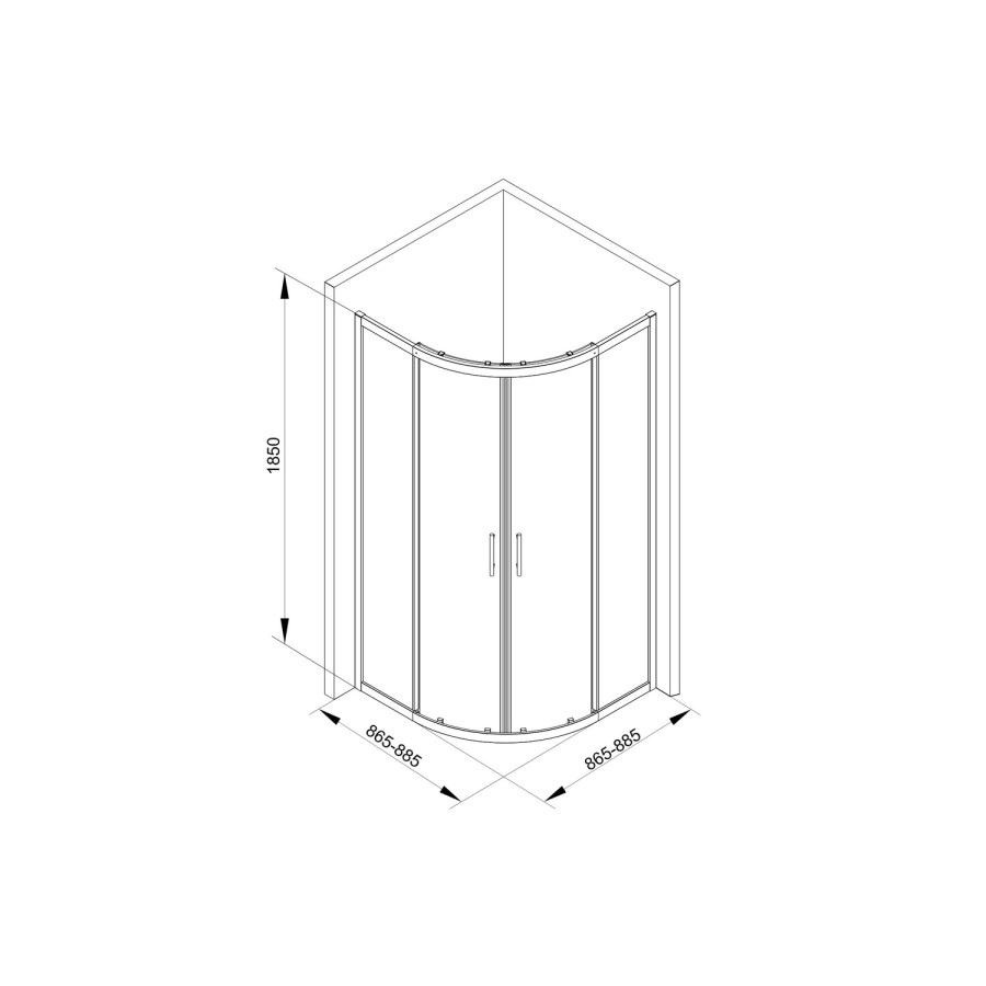 900 x 900mm Shower Enclosure Bathroom Suite with Curved Toilet & Basin