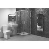 900 x 900mm Quadrant Shower Enclosure Suite with Square Toilet &amp; Wall Mount Sink