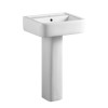 Modern Square Toilet and Basin Bathroom Suite with Comfort Height Toilet