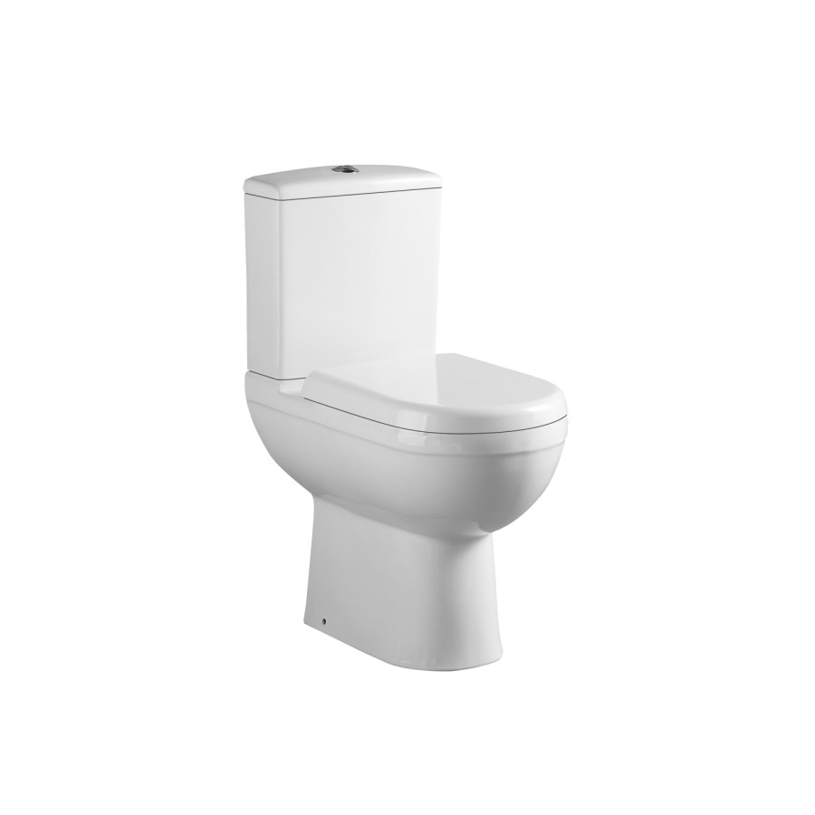 Modern Curved Toilet and Basin Bathroom Suite