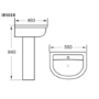 Modern Curved Toilet and Basin Bathroom Suite