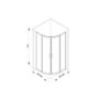 900 x 900mm Shower Enclosure Suite with Curved Toilet & Basin