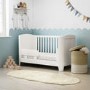 White Pine Nursery Furniture 2-Piece Set with Curved Edges including Cot Bed and Changing Table - Shiloh