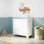White Pine Nursery Furniture 2-Piece Set with Curved Edges including Cot Bed and Changing Table - Shiloh