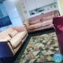 Pink Velvet 3 Seater Sofa & 2 Seater Sofa Set - Lotti