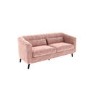 Pink Velvet 3 Seater Sofa & 2 Seater Sofa Set - Lotti