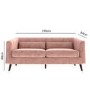 Pink Velvet 3 Seater Sofa & 2 Seater Sofa Set - Lotti