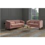 Pink Velvet 3 Seater Sofa & 2 Seater Sofa Set - Lotti