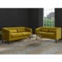 Lotti Green Velvet 3 Seater Sofa & 2 Seater Sofa Set