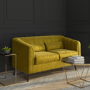 Lotti Green Velvet 3 Seater Sofa & 2 Seater Sofa Set