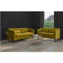 Lotti Green Velvet 3 Seater Sofa & 2 Seater Sofa Set