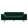 Mid Century Quilted Green Velvet 3 Seater and 2 Seater Sofa Set - Elba