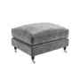 Silver Grey Velvet 2 Seater Sofa and Footstool Set- Payton