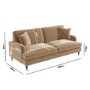 Sofa Set in Beige Velvet 3 & 2 Seater - Payton