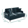 Blue Velvet 3 &amp; 2 Seater Sofa Set - Payton