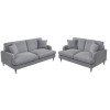 Grey Woven 3 Seater and 2 Seater Sofa Set - Payton