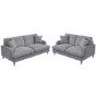 Grey Woven 3 Seater and 2 Seater Sofa Set - Payton