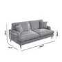 Grey Woven 3 Seater and 2 Seater Sofa Set - Payton