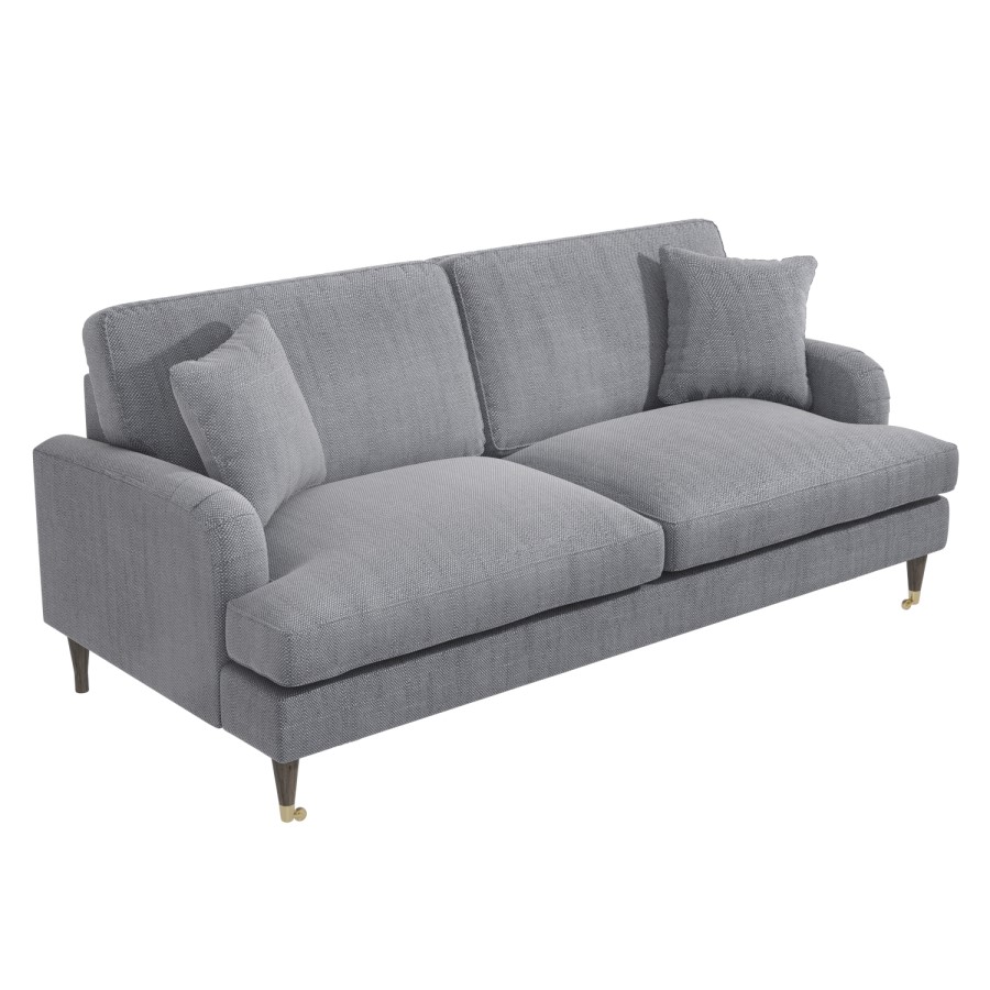 Grey Woven 3 Seater and 2 Seater Sofa Set - Payton