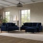 Navy Velvet 3 Piece Sofa Set - Payton