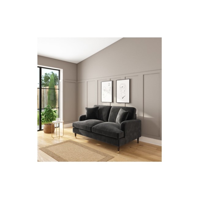 Dark Grey Velvet Sofa Set - Payton