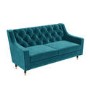 Petrol Blue Sofa and Footstool - Cole