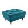 Petrol Blue Sofa and Footstool - Cole