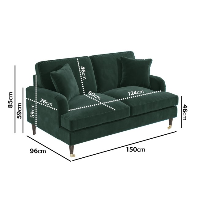 Dark Green Velvet Sofa Set - Payton