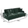 Dark Green Velvet 4 Piece Sofa Set - Payton