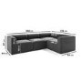 Grade A1 - 4 Seater Right Hand Facing Corner Modular Sofa in Grey Velvet - Hendrix