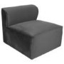 4 Seater Left Hand Facing Corner Modular Sofa in Grey Velvet - Hendrix