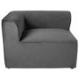 4 Seater Left Hand Facing Corner Modular Sofa in Grey Velvet - Hendrix