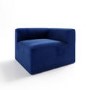 Navy Blue Velvet 4 Seater U Shaped Modular Sofa - Hendrix