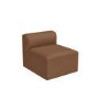 Tan Faux Leather Corner Sofa - Seats 3 - Hendrix