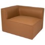 Tan Faux Leather 4 Seater Modular Sofa - Hendrix