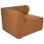 Tan Faux Leather 4 Seater Modular Sofa - Hendrix