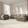 Mink Velvet Right Hand Corner Sofa and Love Seat Set - August