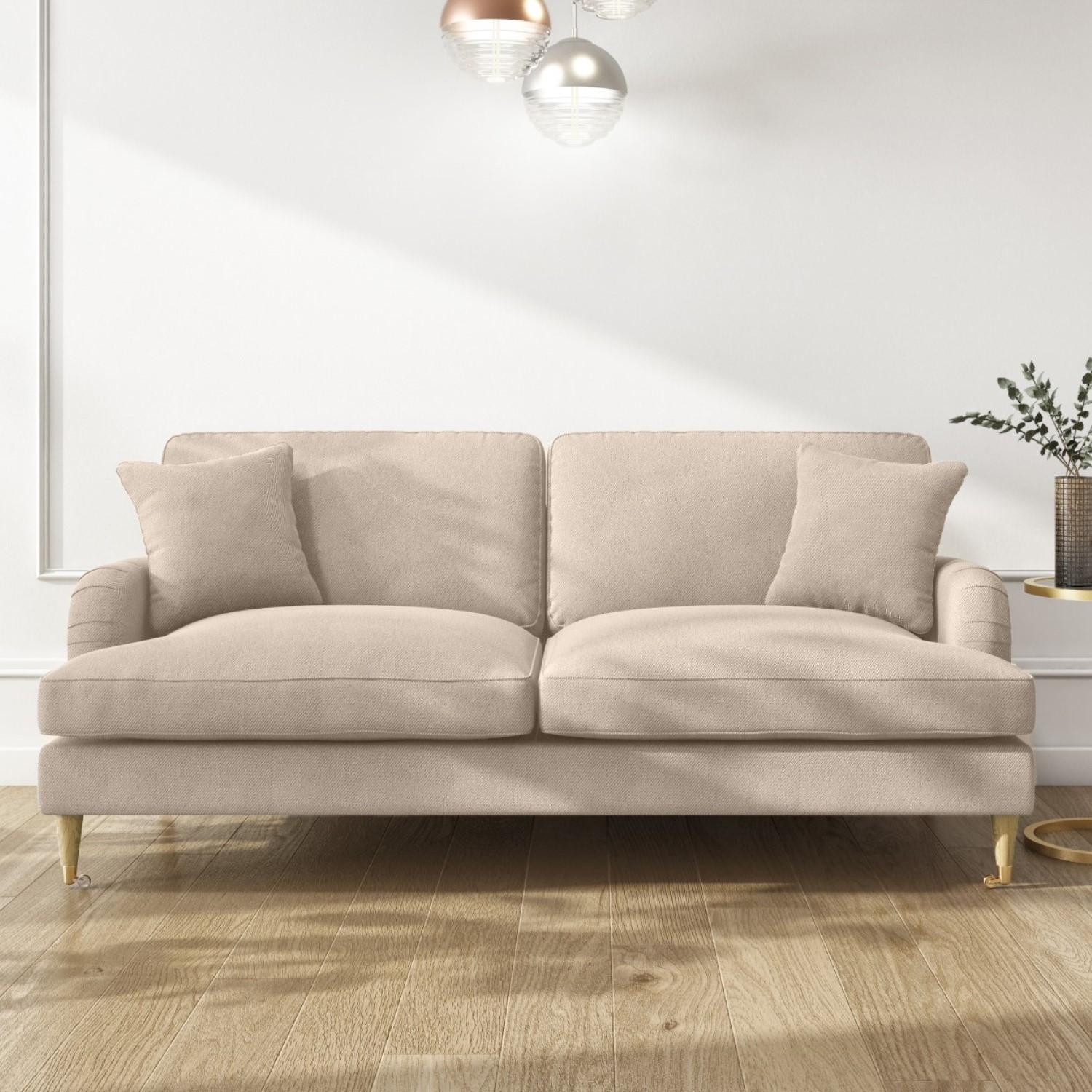 Beige Fabric 3 Seater & 2 Seater Sofa Set - Payton - Furniture123