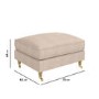 Beige Fabric Love Seat and Footstool - Payton